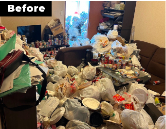 ゴミ屋敷片付け実績ビフォー画像