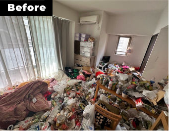 ゴミ屋敷片付け実績ビフォー画像